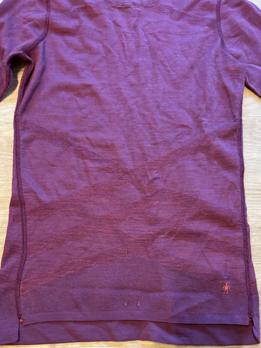Smartwool Women’s Intraknit Merino Crew Base Layer Top Berry Size Large Read* - Picture 3 of 13